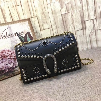 Gucci Dionysus studded shoulder bag black 400249