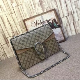 Gucci Dionysus GG Supreme shoulder bag khaki canvas 403348