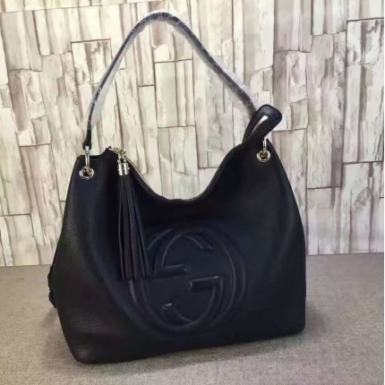 Gucci Soho leather hobo black 408825