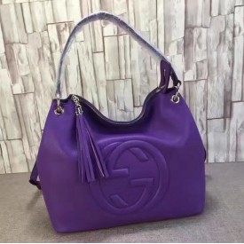 Gucci Soho leather hobo purple 408825