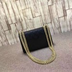 Padlock Gucci Signature shoulder bag black 409487