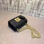 Padlock Gucci Signature shoulder bag black 409487