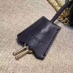 Padlock Gucci Signature shoulder bag black 409487