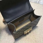 Gucci Padlock GG Supreme shoulder bag black-brown 409487