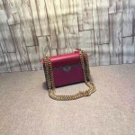 Gucci Padlock GG Supreme shoulder bag red-brown 409487