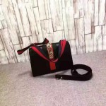 Gucci Sylvie leather shoulder bag black 421882