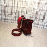 Gucci Sylvie leather shoulder bag red 421882