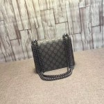 Gucci Dionysus GG Supreme mini bag canvas 421970 with black suede