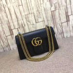 Gucci GG Marmont leather shoulder bag black 431777