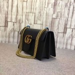 Gucci GG Marmont leather shoulder bag black 431777