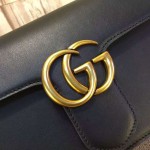 Gucci GG Marmont leather shoulder bag black 431777