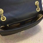 Gucci GG Marmont matelassé shoulder bag black leather 443496