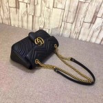 Gucci GG Marmont matelassé shoulder bag small 443497 black