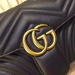 Gucci GG Marmont matelassé shoulder bag small 443497 black