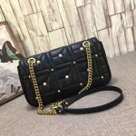 Gucci GG Marmont matelassé shoulder bag small stud black 443497