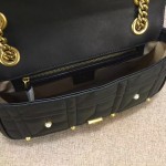 Gucci GG Marmont matelassé shoulder bag small stud black 443497