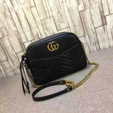 Gucci GG Marmont matelassé shoulder bag black 443499