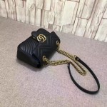 Gucci GG Marmont matelassé mini bag black 446744