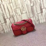 Gucci GG Marmont matelassé mini bag red 446744