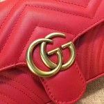 Gucci GG Marmont matelassé mini bag red 446744