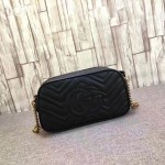 Gucci GG Marmont matelassé shoulder bag small black 447632