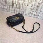 Gucci GG Marmont matelassé shoulder bag small black 447632