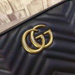 Gucci GG Marmont matelassé shoulder bag small black 447632