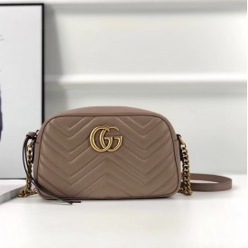 Gucci GG Marmont matelassé shoulder bag small nude-pink 447632