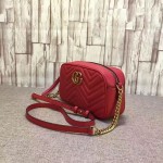 Gucci GG Marmont matelassé shoulder bag small red 447632