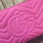 Gucci GG Marmont matelassé shoulder bag small pink 447632