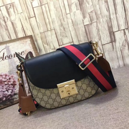 Gucci Padlock GG Supreme shoulder bag black 453189