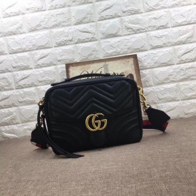 Gucci GG Marmont small shoulder bag black 498100