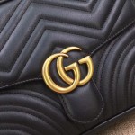 Gucci GG Marmont small shoulder bag black 498100