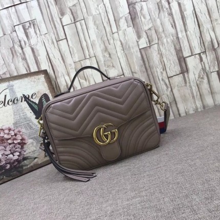 Gucci GG Marmont small shoulder bag nude-pink 498100