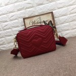 Gucci GG Marmont small shoulder bag red 498100