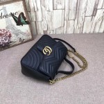 Gucci GG Marmont small top handle bag black 498110