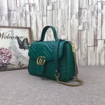 Gucci GG Marmont small top handle bag green 498110