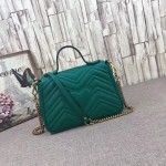 Gucci GG Marmont small top handle bag green 498110