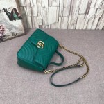 Gucci GG Marmont small top handle bag green 498110