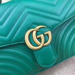 Gucci GG Marmont small top handle bag green 498110