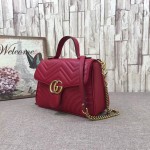 Gucci GG Marmont small top handle bag red 498110