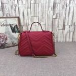 Gucci GG Marmont small top handle bag red 498110