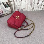 Gucci GG Marmont small top handle bag red 498110