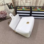 Gucci GG Marmont small top handle bag white 498110