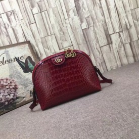 Gucci Ophidia crocodile grain small shoulder bag red 499621