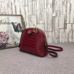 Gucci Ophidia crocodile grain small shoulder bag red 499621