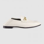 Gucci Brixton leather Horsebit loafer white 414998