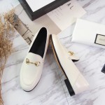 Gucci Brixton leather Horsebit loafer white 414998