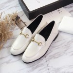 Gucci Brixton leather Horsebit loafer white 414998