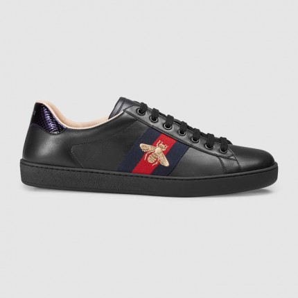 Gucci Ace embroidered snake sneaker black 429446 